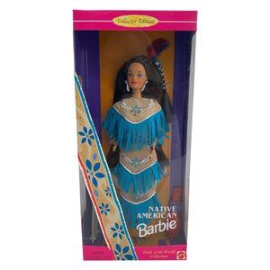 1996 Native American Barbie - Collector Dolls of the World Collection #15304 NIB